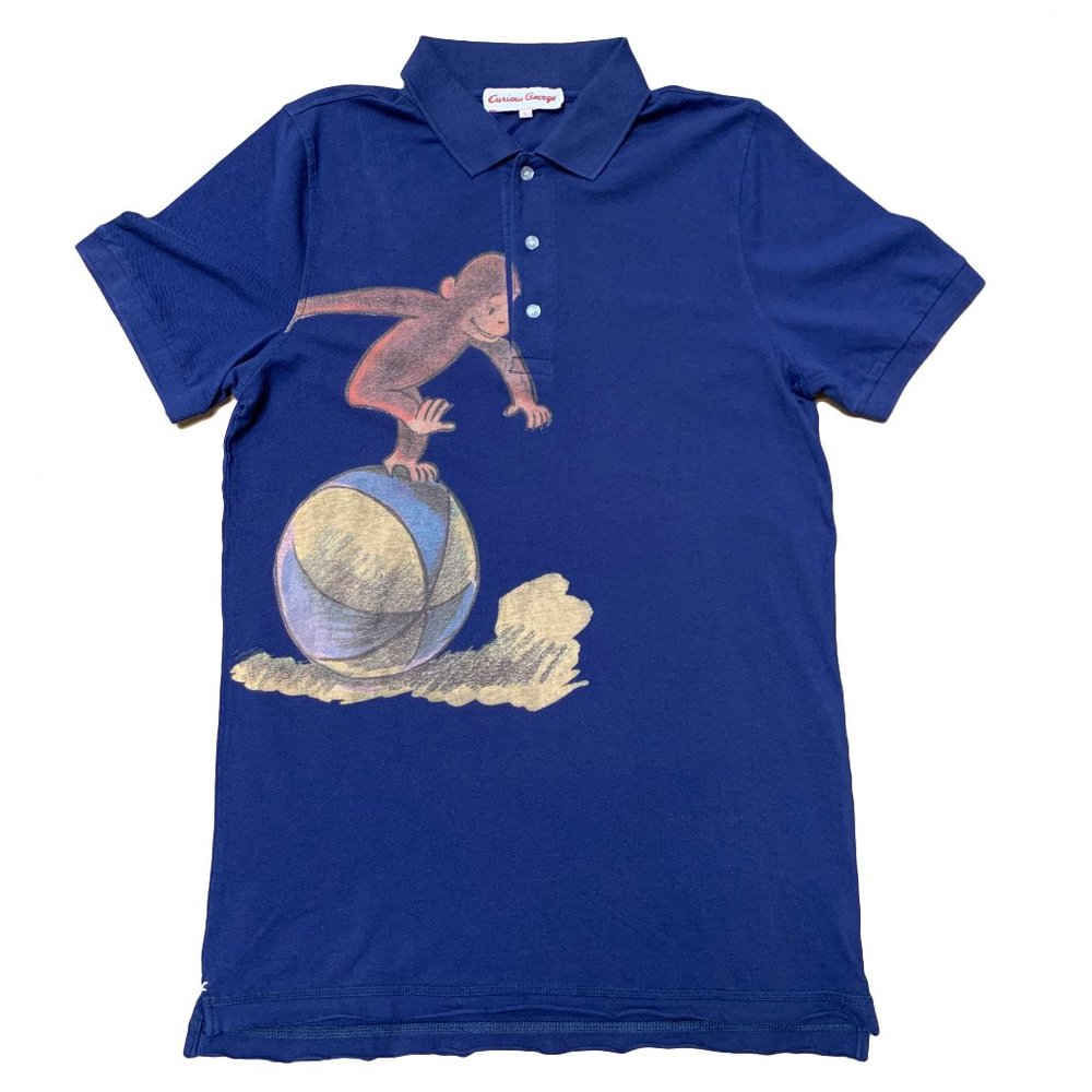Curious George Polo Navy NWT